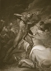 The Resolute Conduct of the Earl of Warwick previous to the Battle of Towton, engraved by T. Holloway, illustration from David Hume